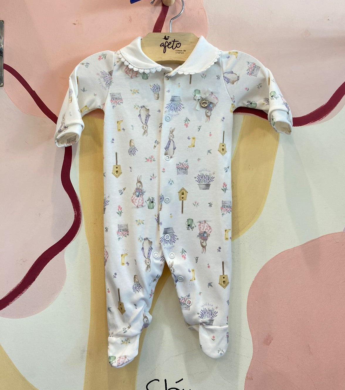 Macacao manga longa Unissex Mini & Co Suedine