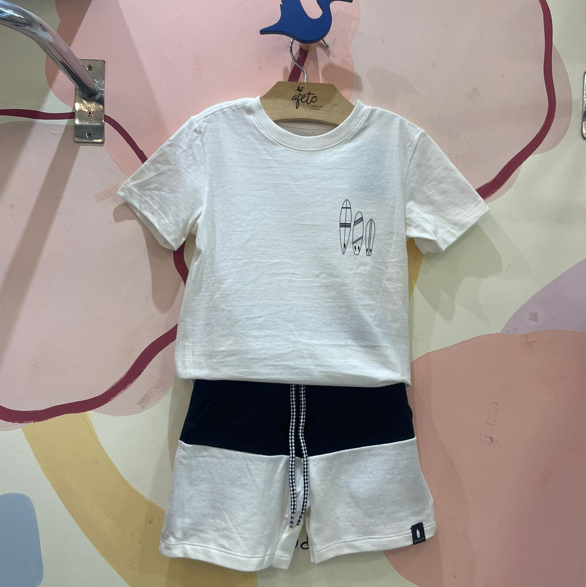 Conjunto Manga Curta Bermuda menino Onda Kids Tam 4