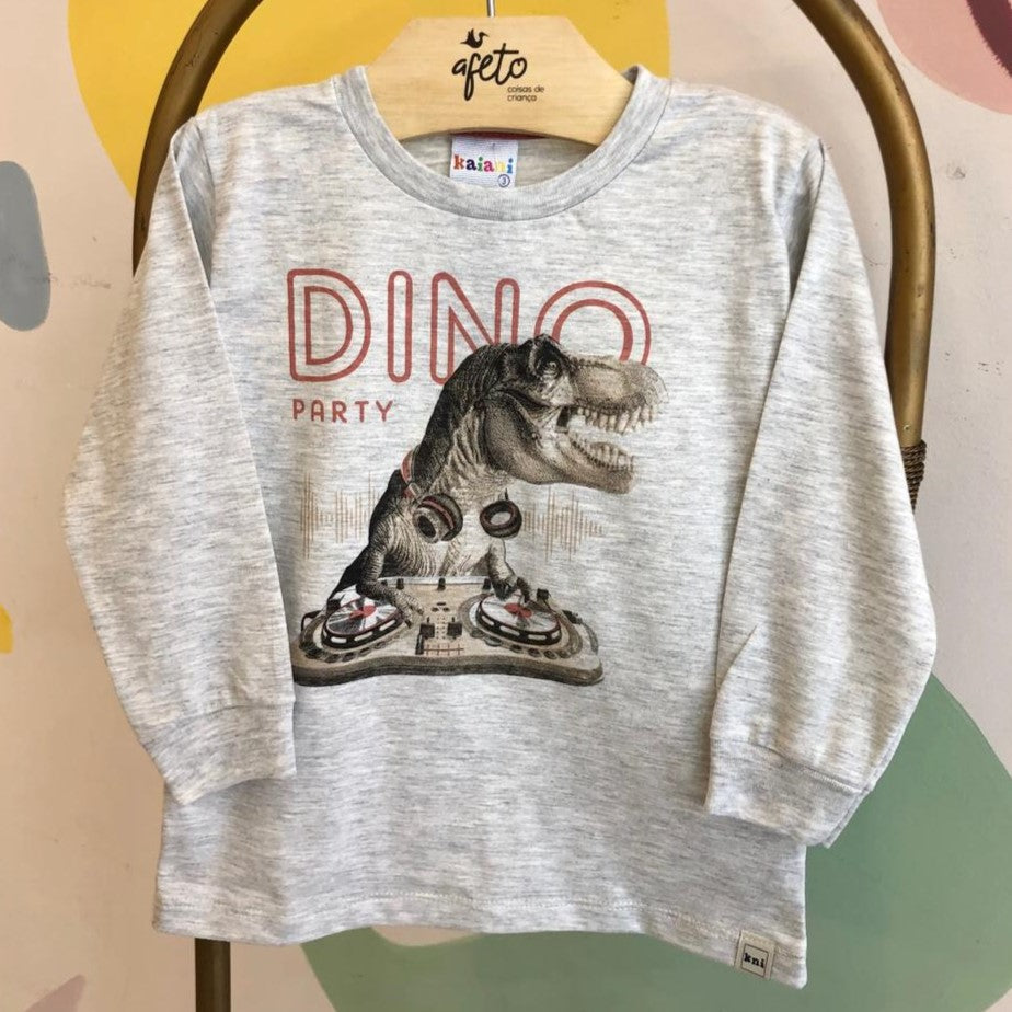 Camiseta manga longa menino Kaiani Dino