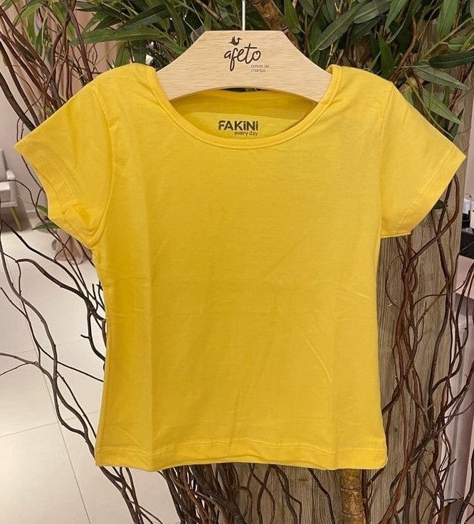 Blusa Manga Curta Fakini Infantil Fem Basica