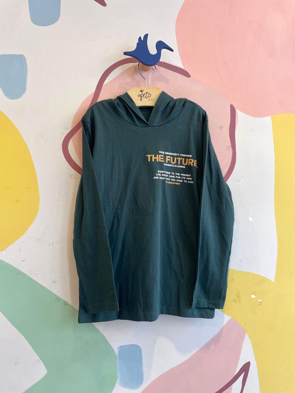 Blusa manga longa Tom Quest menino The Future Verde