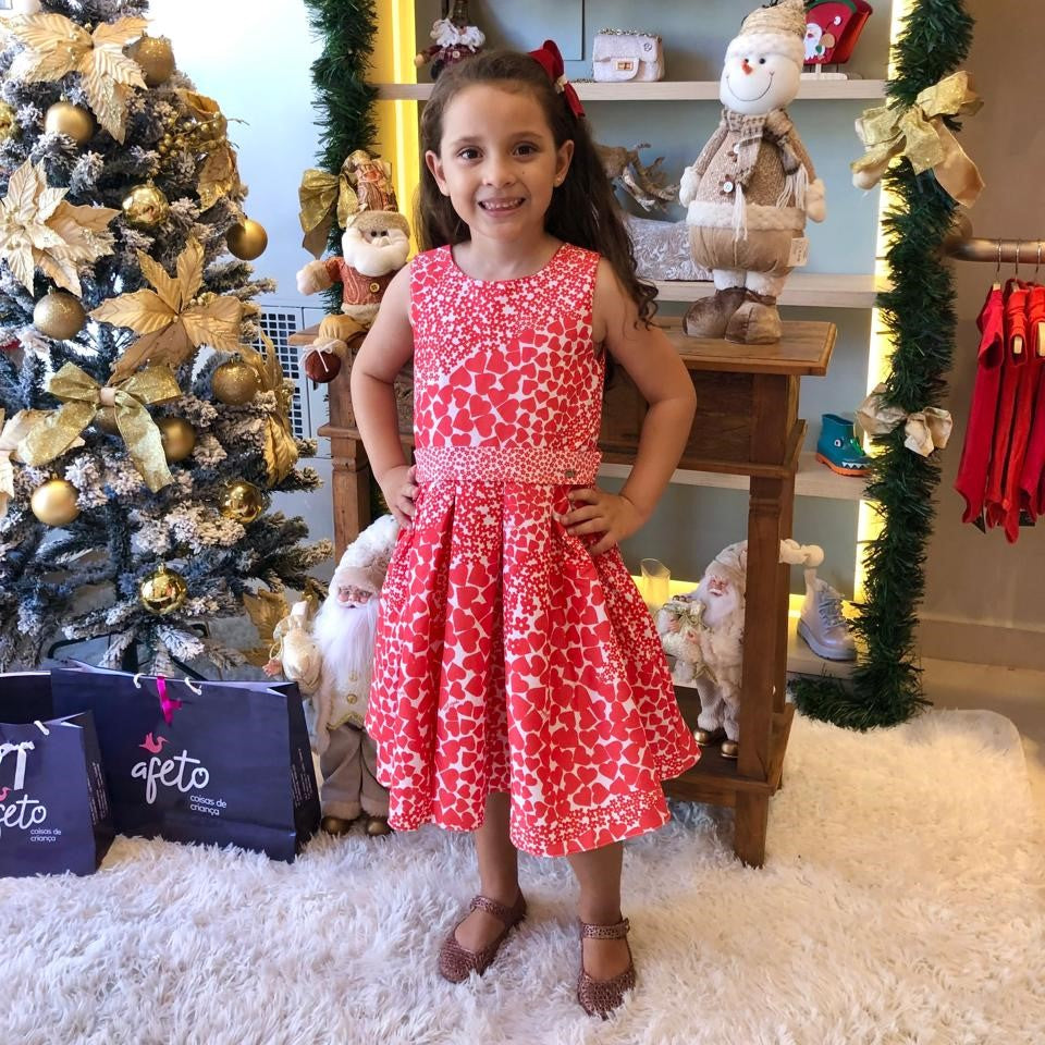 Vestido regata menina Coracoes