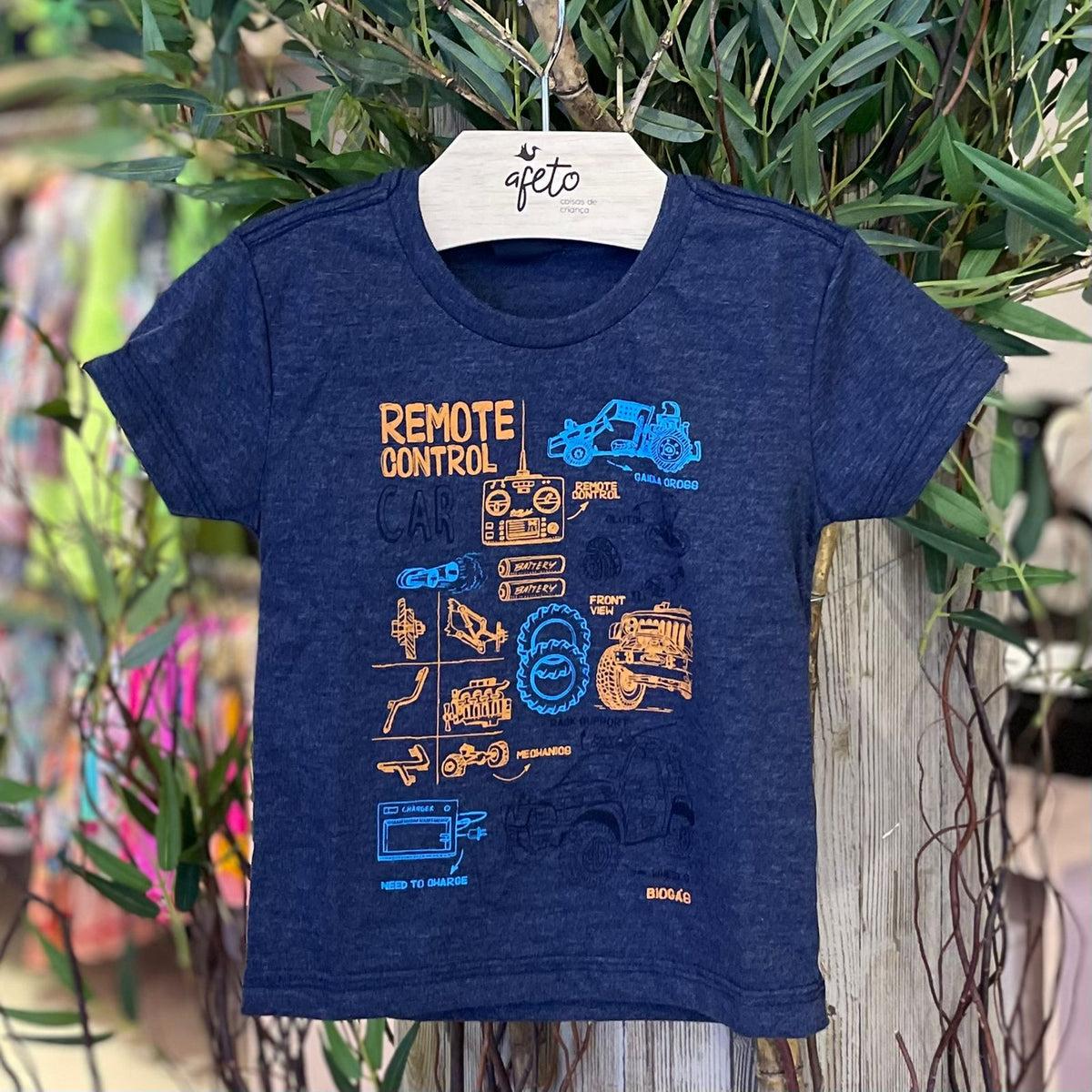 Camiseta Manga Curta Biogas Menino Carro