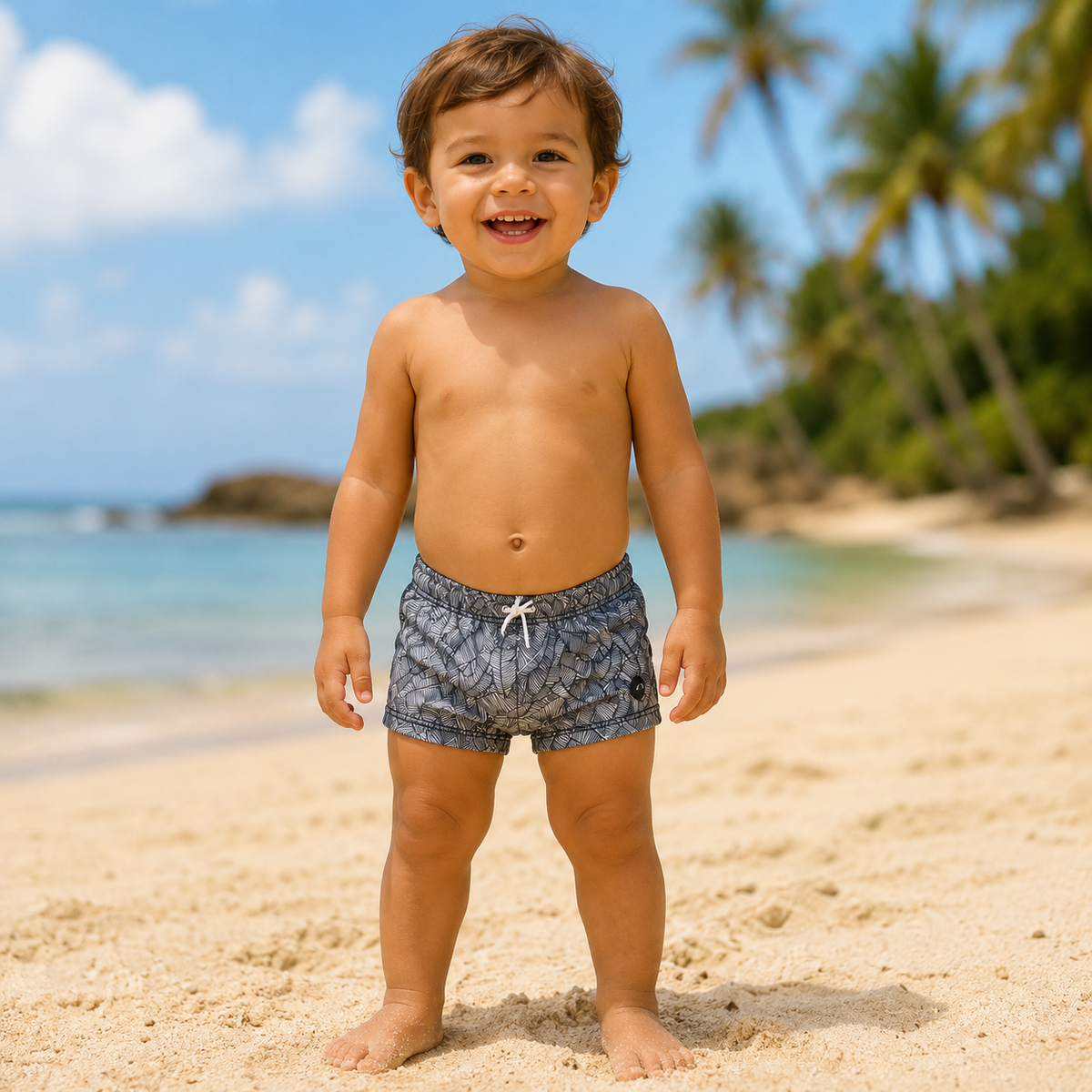 Sunga Bograntex Infantil menino Folhagem