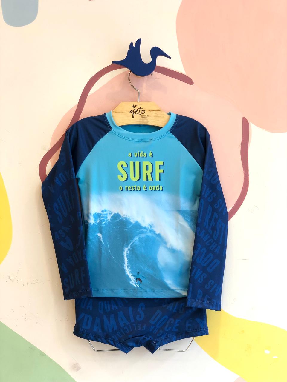 Conjunto Praia manga longa menino Surf