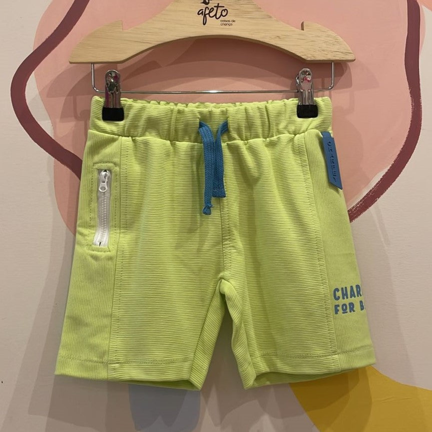 Bermuda Charpey Infantil menino Suedine Nervura Ziper