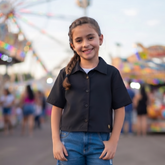 Camisa Jaslyn Infantil Menina Cropped Lisa