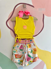 Conjunto Regata Shorts Malagah Infantil menina Canelado Viscose