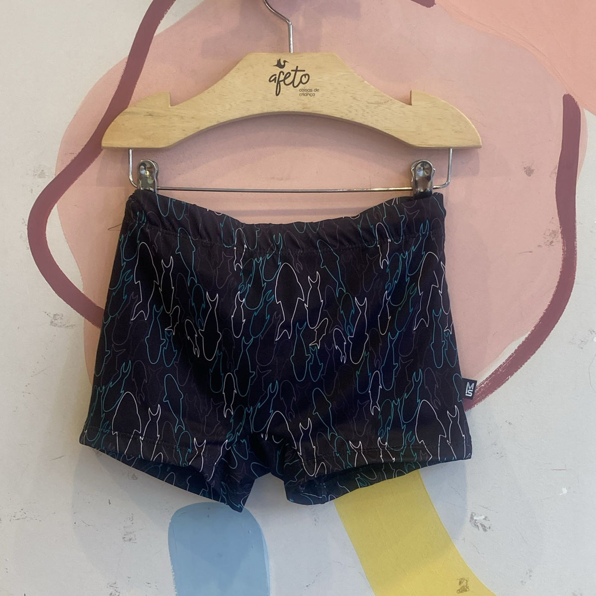 Sunga Marujos menino tubarão preto