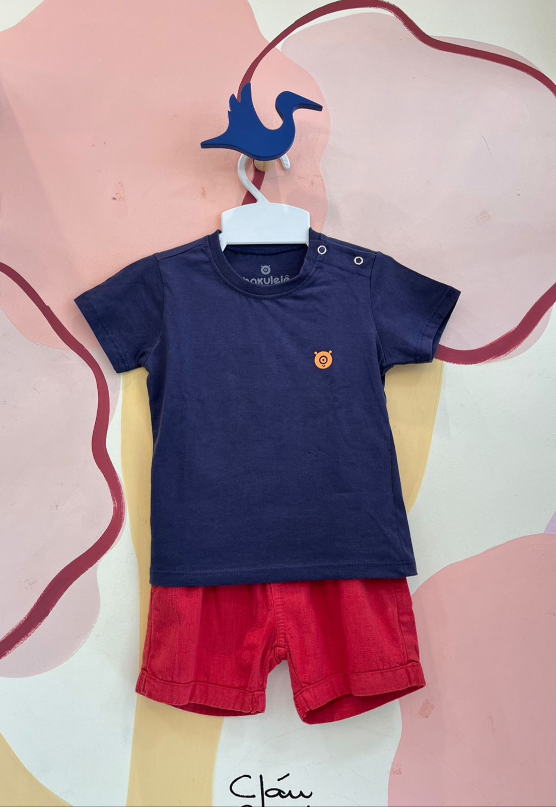 Conjunto manga curta bermuda Bakulelê menino Liso