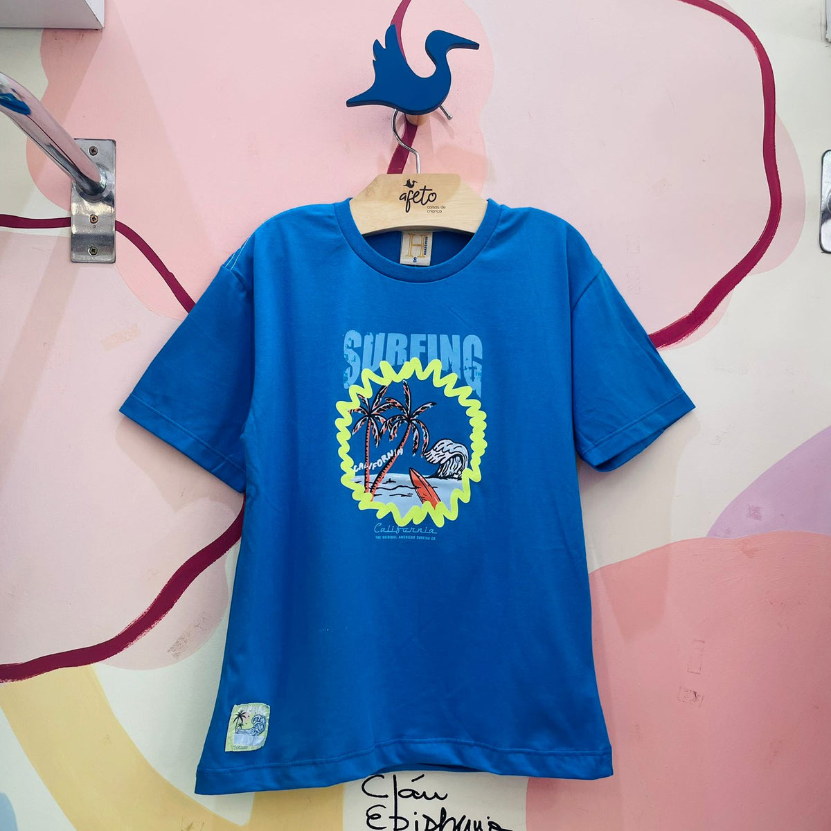 Camiseta manga curta Hrradinhos menino Surfing Azul