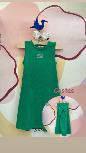 Vestido Regata menina Canelado