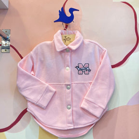 Casaco manga longa menina Momi Flanelada com Patch