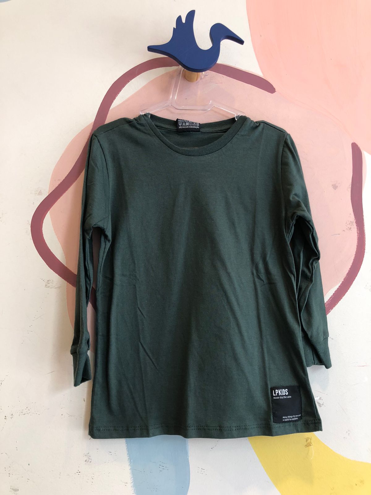 Blusa Manga Longa menino lisa Tom Quest Verde