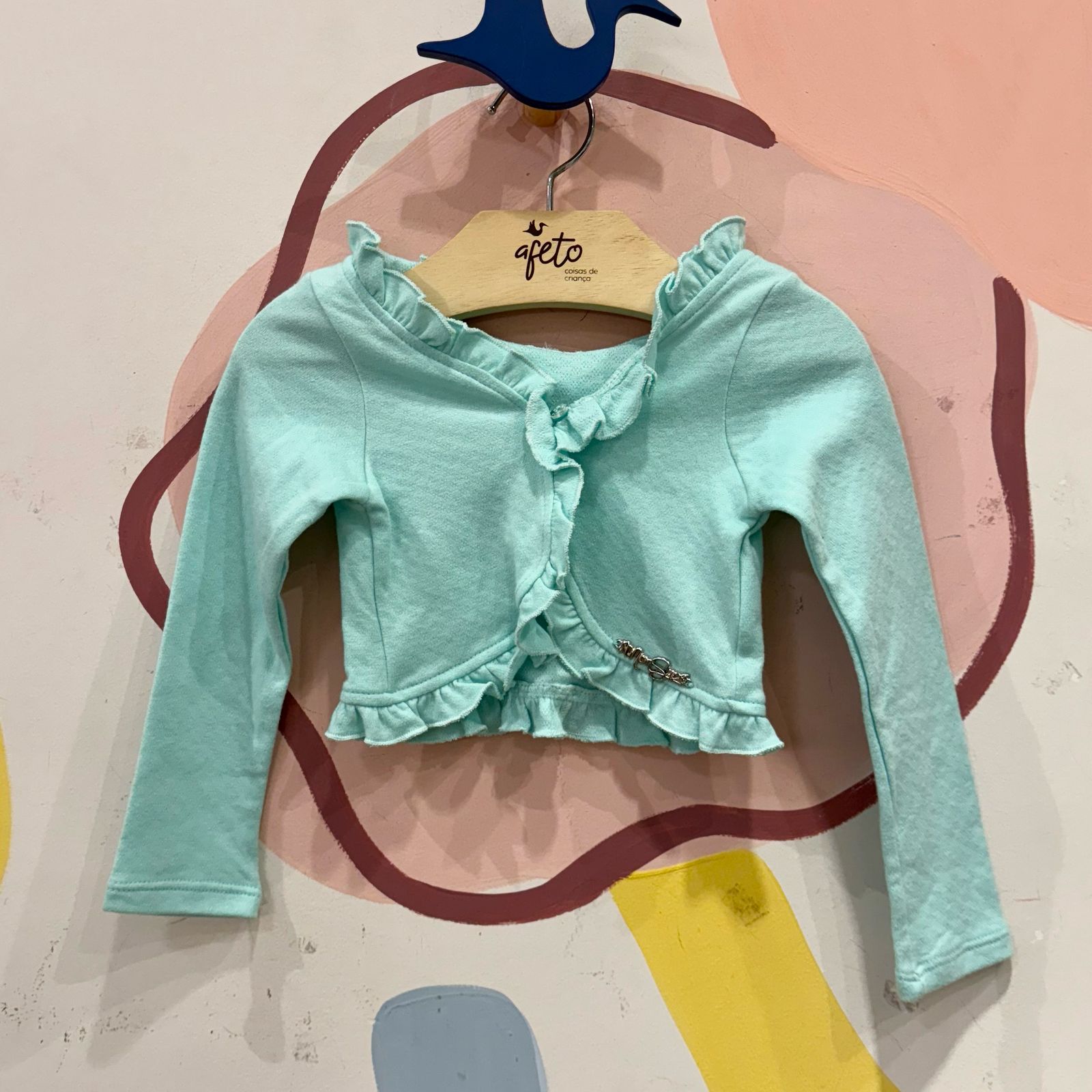 Bolero Manga Longa menina Mon Sucre verde