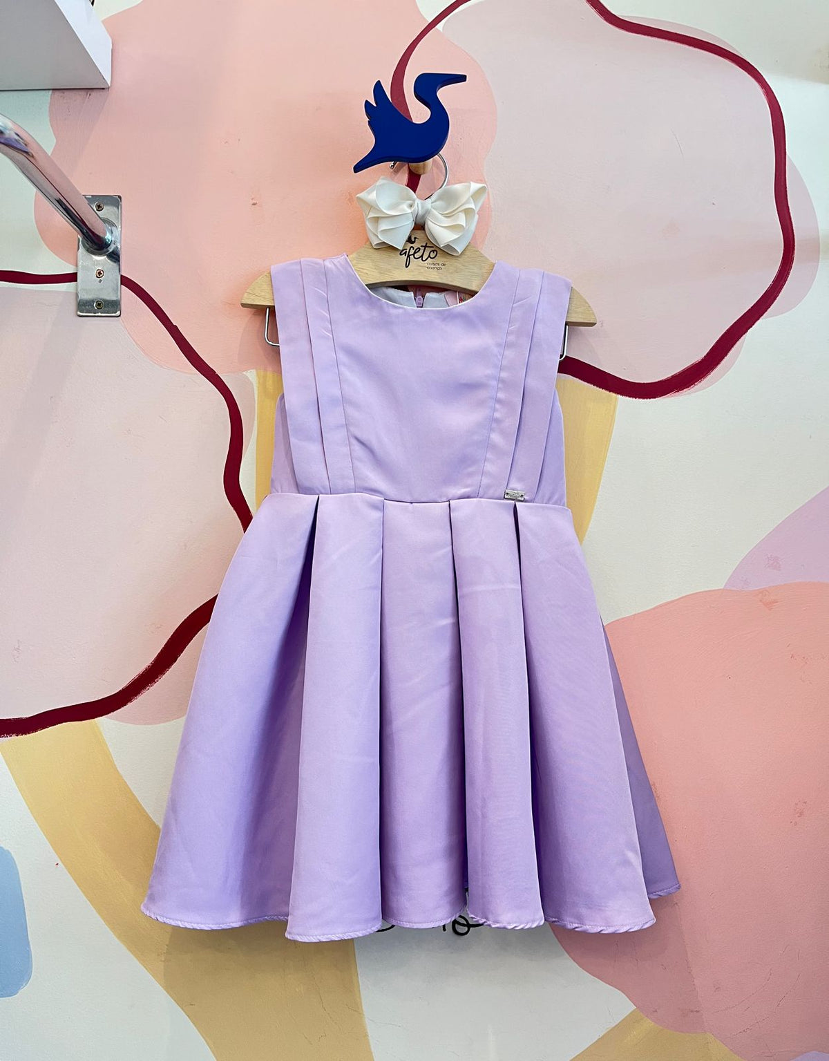 Vestido Regata Menina Malagah Pregas Ombrinho Lilas