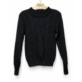 Blusa Sueter Inverno Tricot Infantil Preto