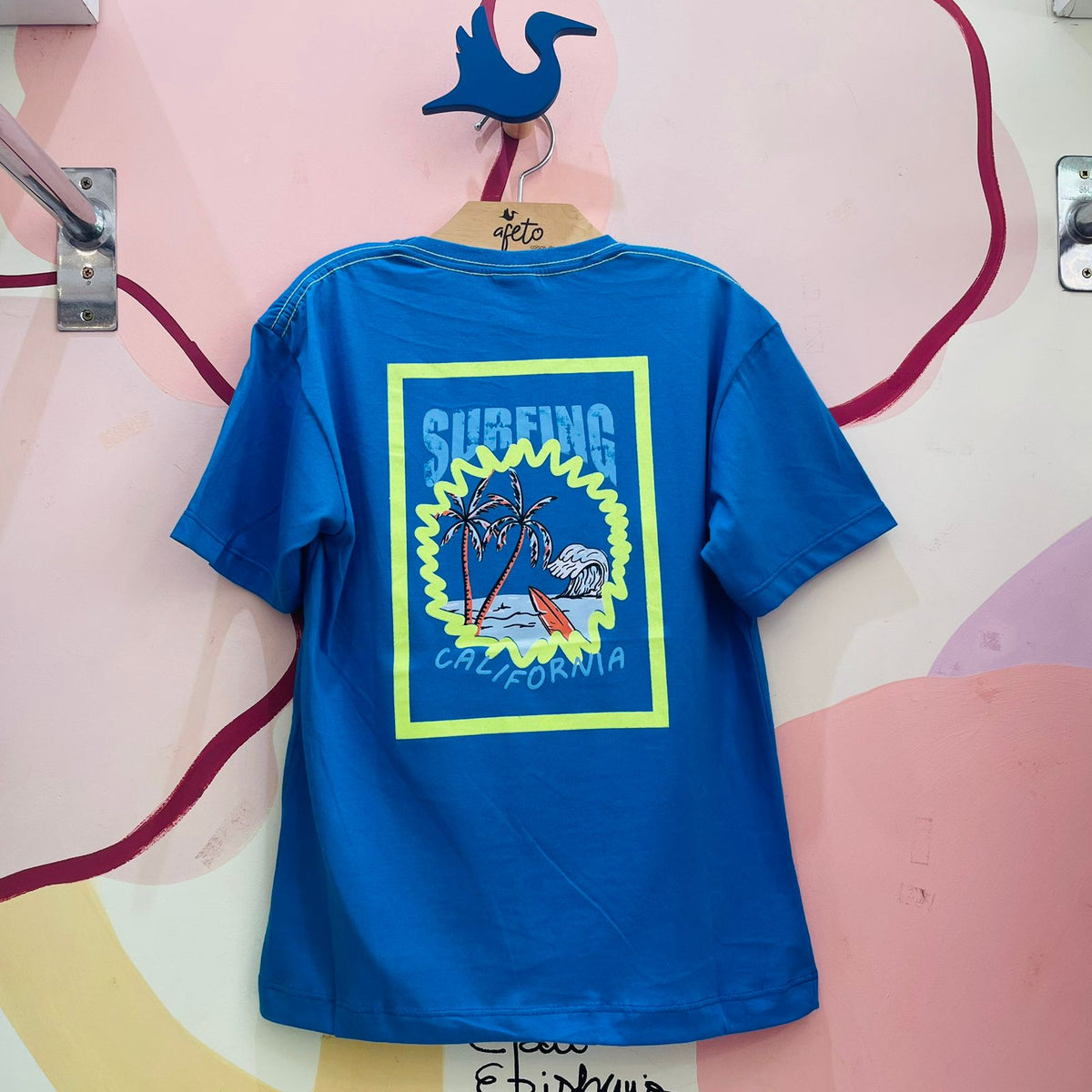 Camiseta manga curta Hrradinhos menino Surfing Azul