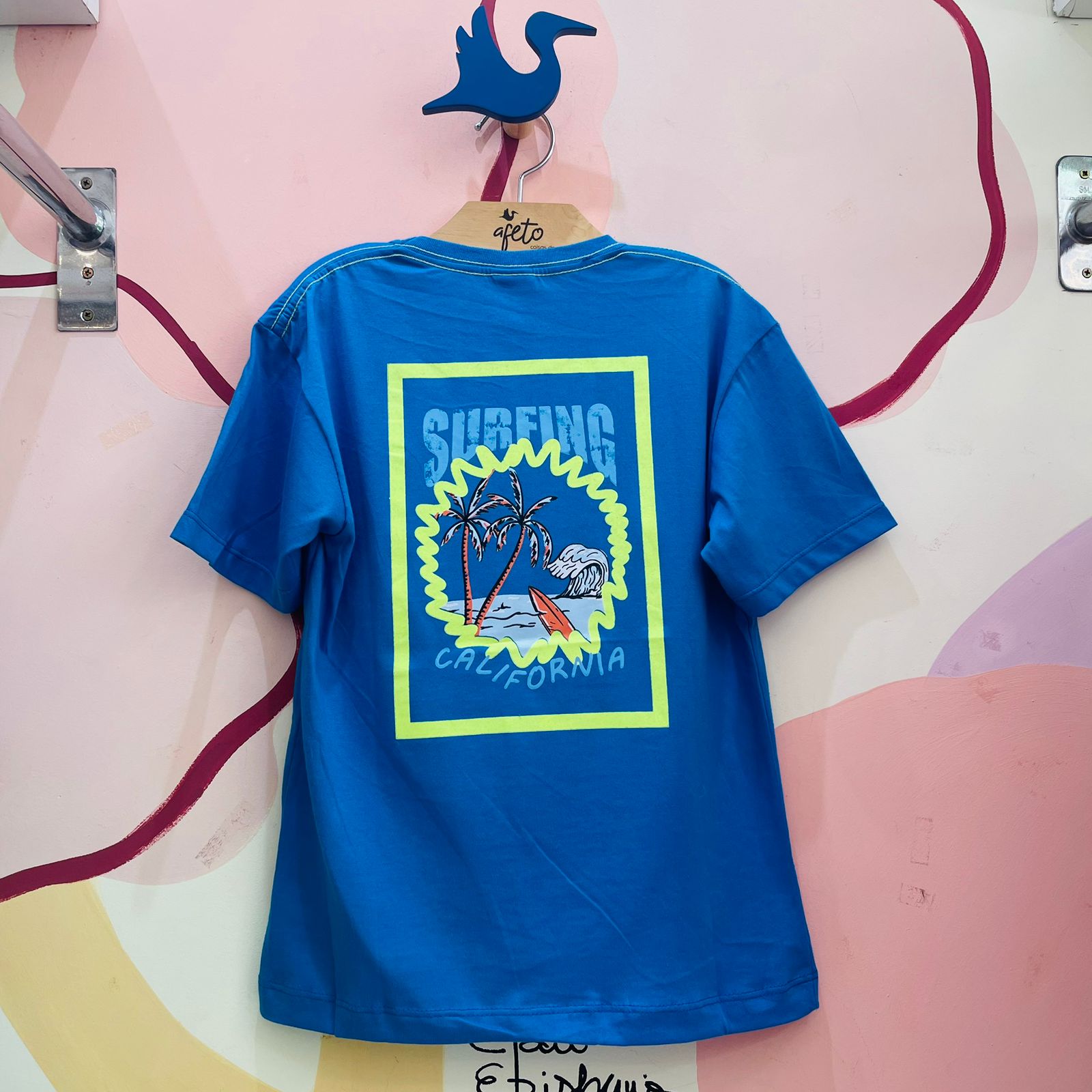 Camiseta manga curta Hrradinhos menino Surfing Azul