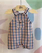 Macaquinho Regata Growup Menino Tricoline Xadrez