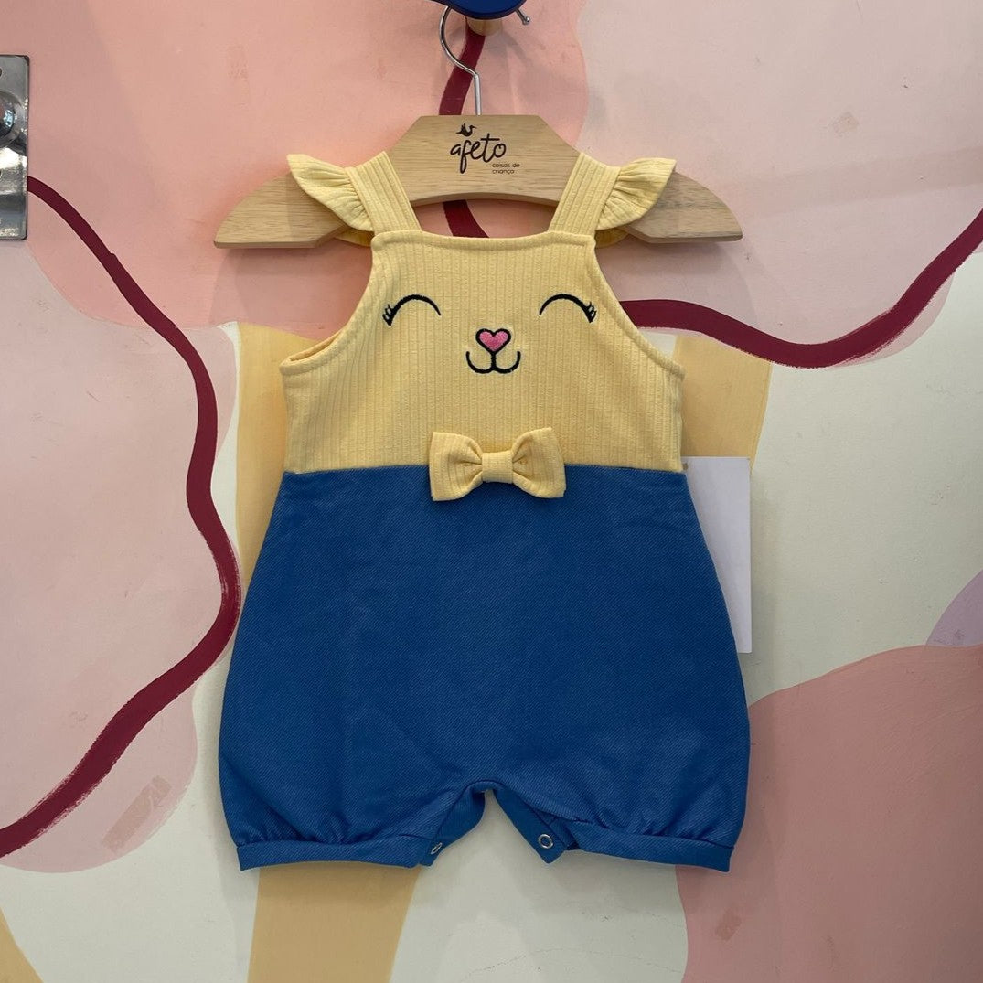 Macaquinho regata menina Canelado Carinha