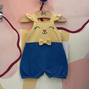 Macaquinho regata menina Canelado Carinha