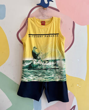 Conjunto Regata Bermuda menino Kitesurf