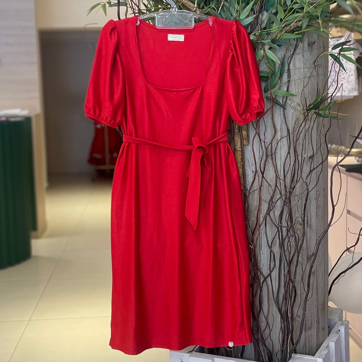 Vestido Feminino Adulto Manga Curta Charpey Vermelho