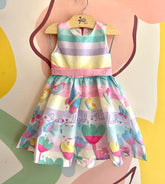 Vestido Festa Regata Malagah Infantil Menina Jardim