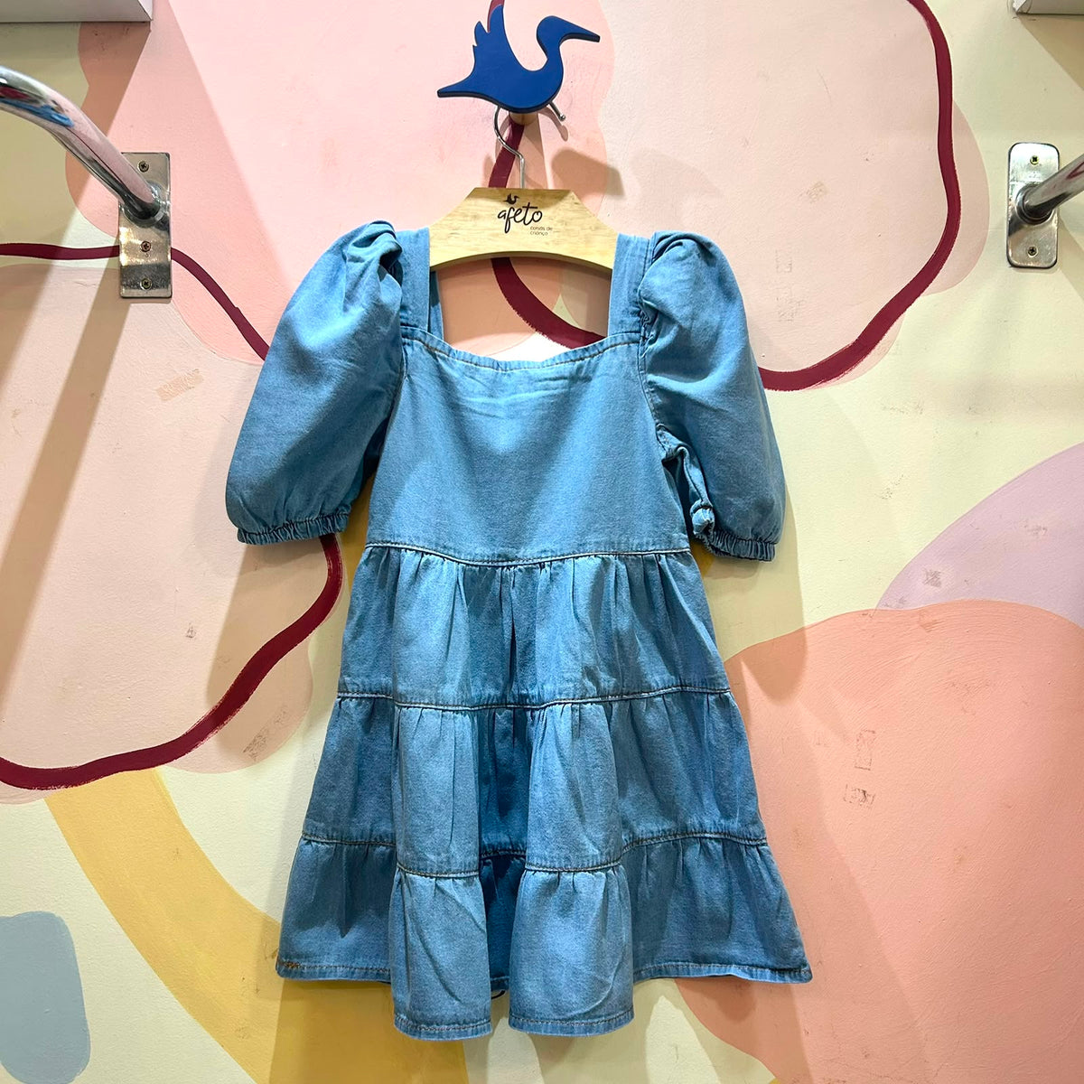 Vestido Infantil Menina Manga Curta 3 Marias Jeans