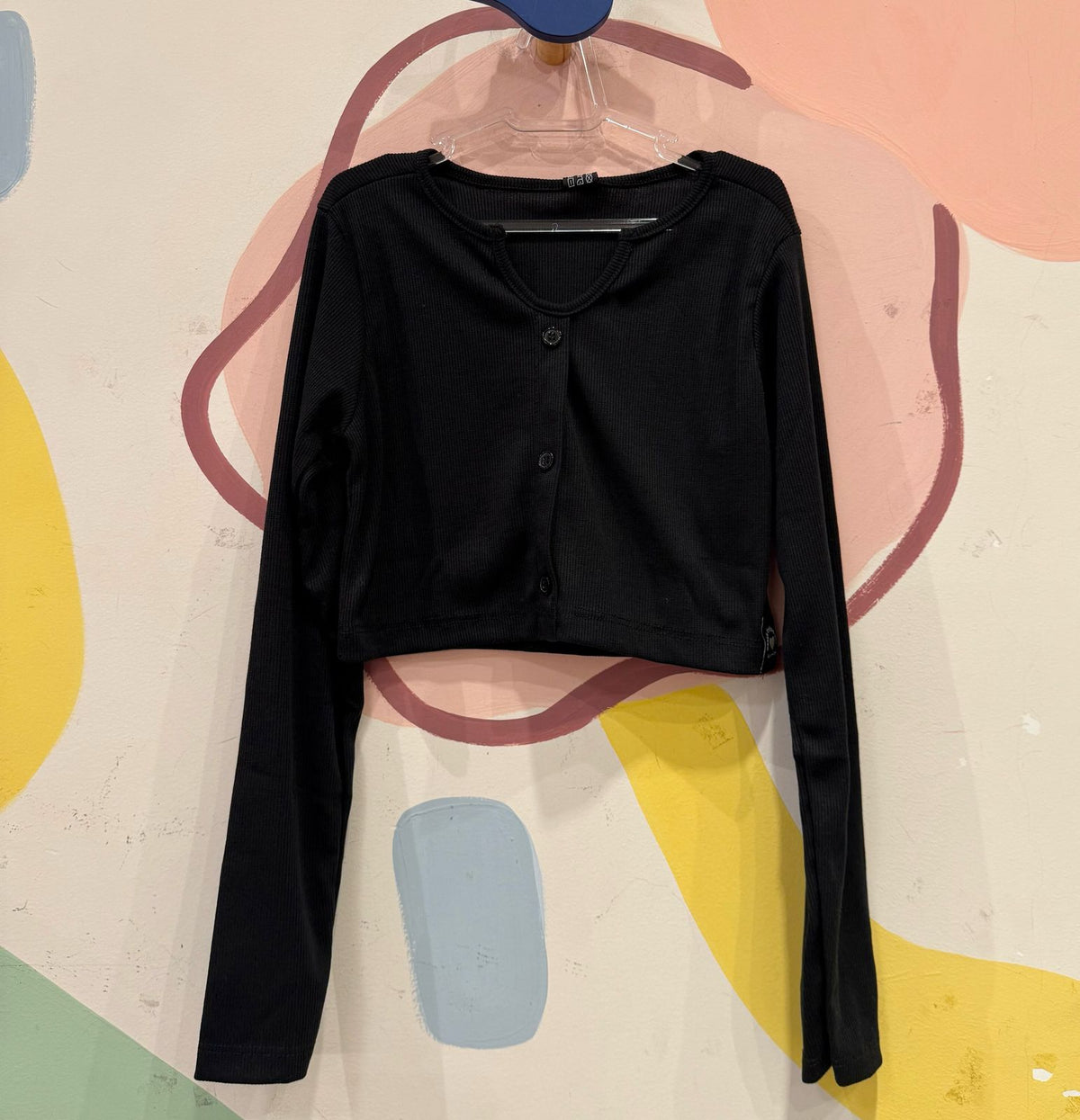 Blusa Manga Longa menina canelada Botoes It Girl