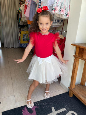 Saia Yoyo menina Tule Off White