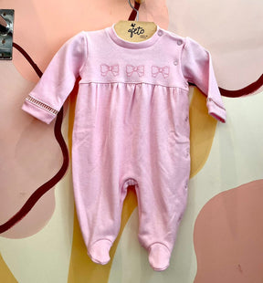 Macacao Manga Longa Baby Fashion Infantil Fem Laços