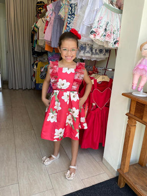 Vestido Regata Bambolina Infantil menina Festa Floral