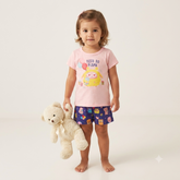 Pijama Manga Curta Shorts Boca Grande Infantil menina Festa do Pijama