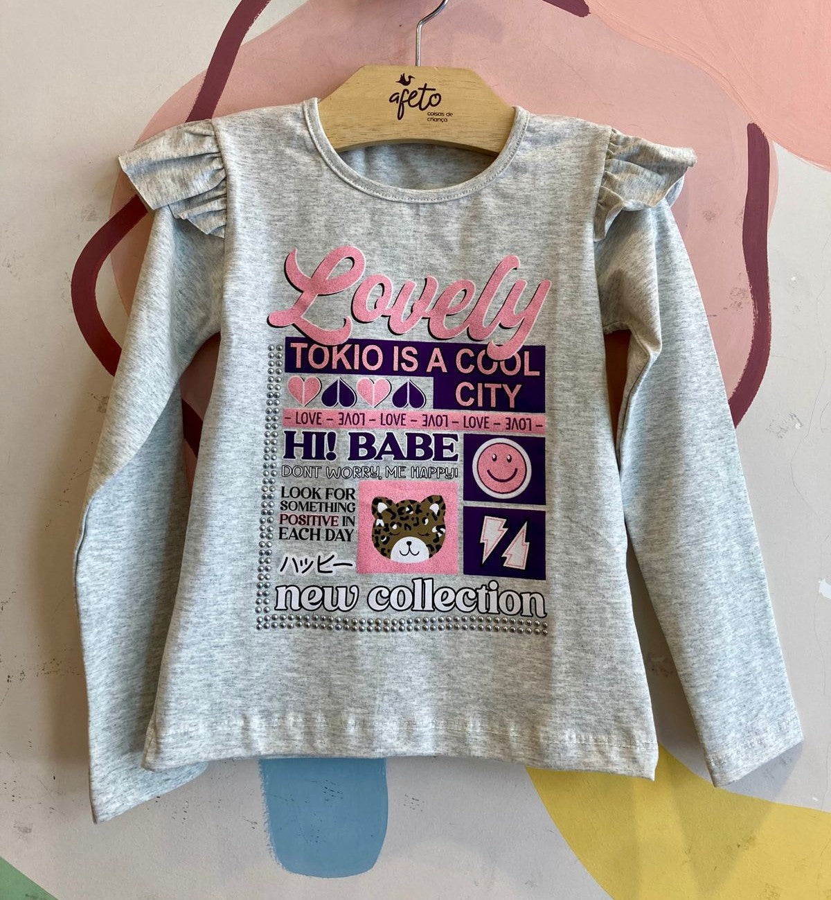 Blusa Manga Longa menina Lovely Bado