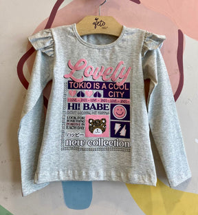Blusa Manga Longa menina Lovely Bado