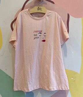 Blusa Manga Curta menina face Jador