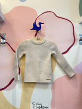 Blusa manga longa menina Momi Tricot Basica Areia