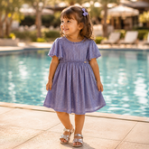Vestido Manga Curta Malagah Infantil Fem Lurex