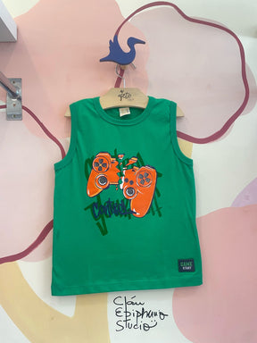 Camiseta regata menino Game