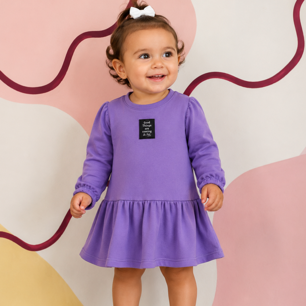 Vestido Manga Longa menina moletinho Good Things