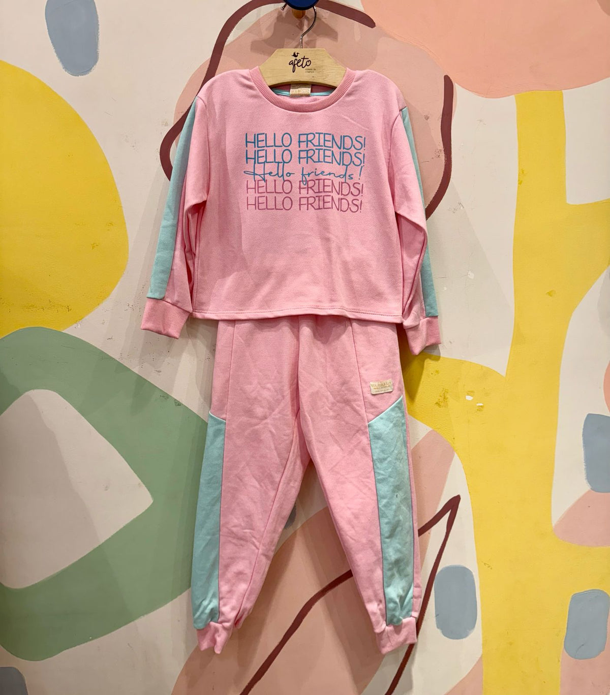 Conjunto Manga Longa Calça menina Love Kindess