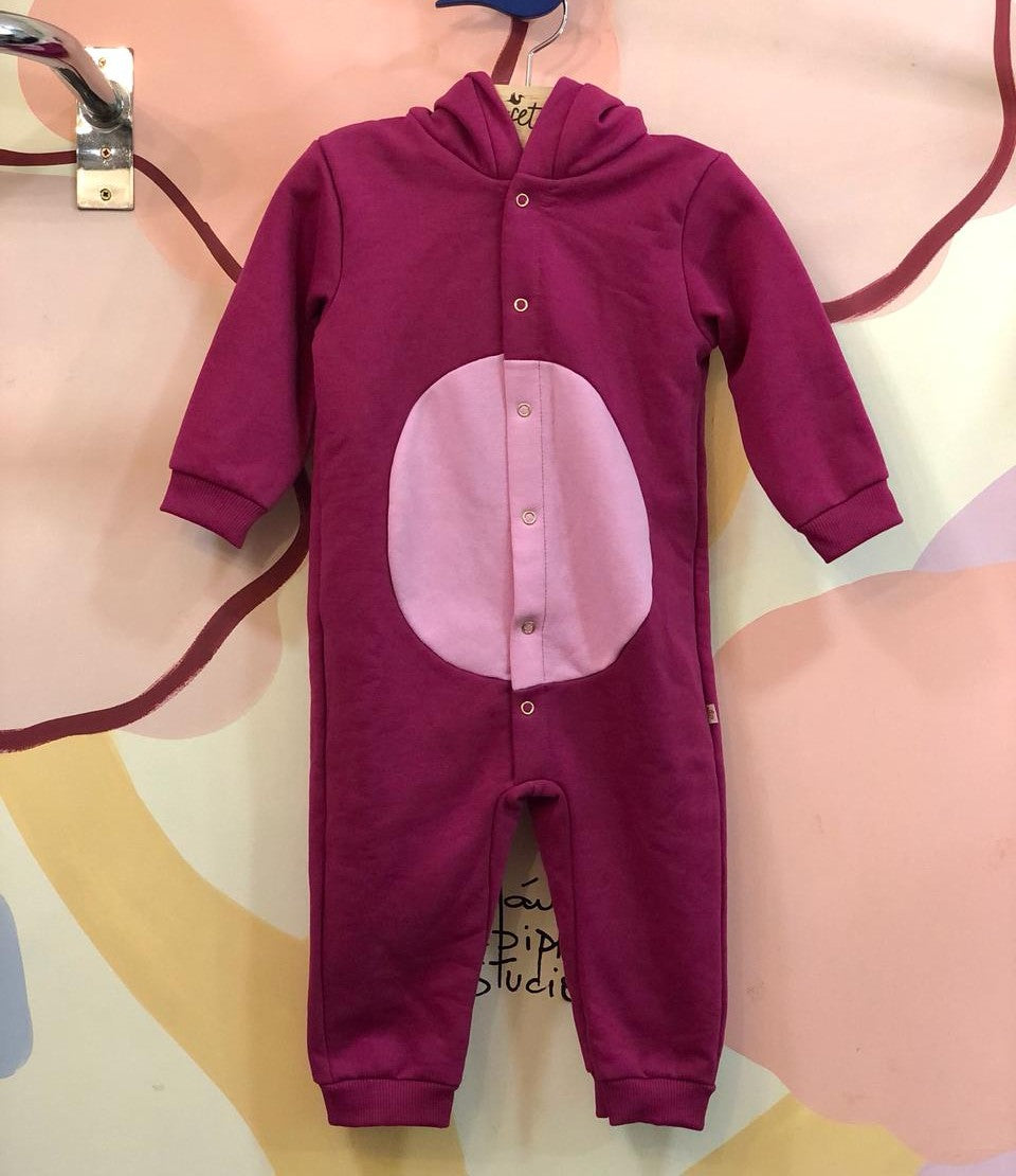 Macacao manga longa Bograntex Unissex Ursinho com Capuz