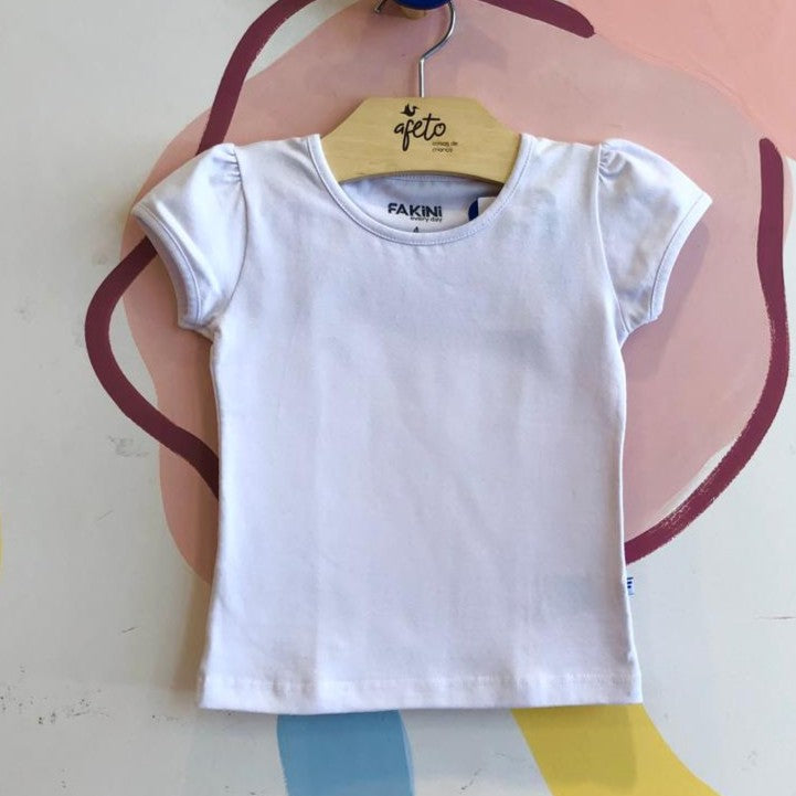Blusa Manga Curta Fakini Infantil Fem Basica