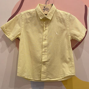 Camisa Manga Curta Reserva Infantil Menino Lisa Amarelo