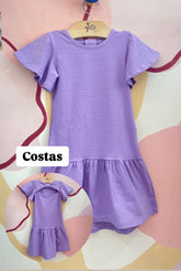 Vestido manga curta menina Pipoquinha