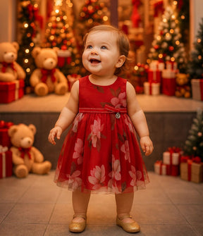 Vestido Regata Bambolina Infantil Fem Bebe Festa Floral