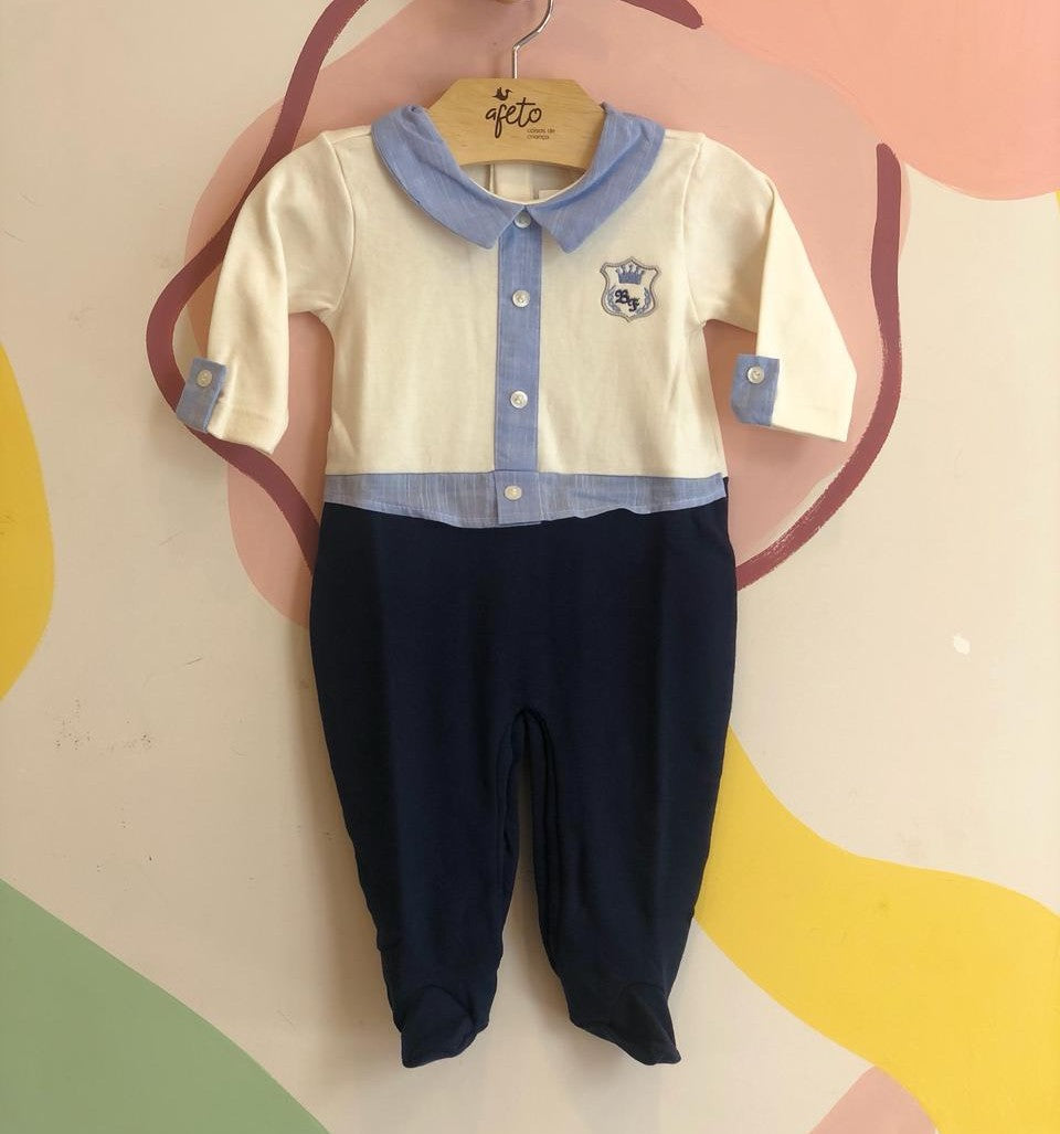 Macacao Manga Longa Baby Fashion Infantil Masc