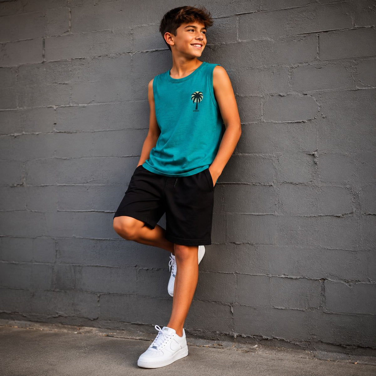 Camiseta Regata Onda Kids menino Surf Culture verde